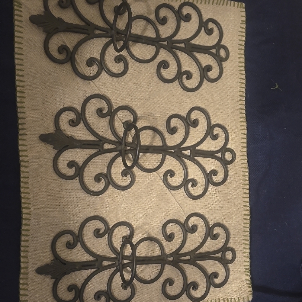 Elegant Black Wrought Iron Wall Decor